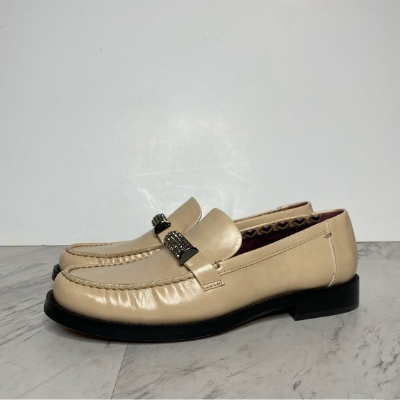 Franco Sarto Lizzy Tan Faux Leather Sparkle Loafer 8M - Picture 16 of 16